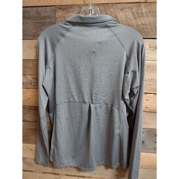 Columbia Women's Gray Fitted Quarter Zip Long Sleeve Shirt Size Large - Picture 3 of 3